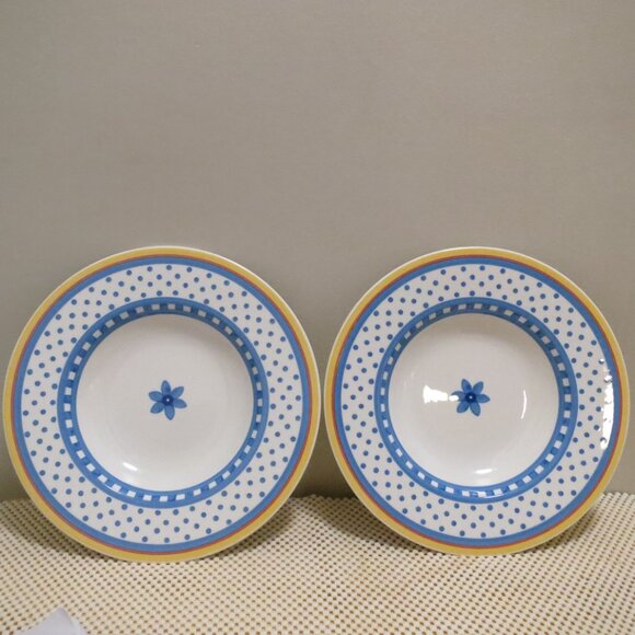 X2 Villeroy & Bock Rim Pasta Soup Bowl Twist-Anna 9.5" Fine Vilbo China Germany - Picture 2 of 6